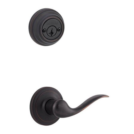 Kwikset Tustin Lever Interior Double Cylinder Handleset Trim 967TNL-LH-11P-SMT